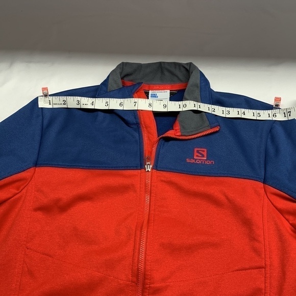 Salomon Soft Shell Advanced Skin Jacket Full Front Zipper Red/Blue Size Small - Picture 10 of 12